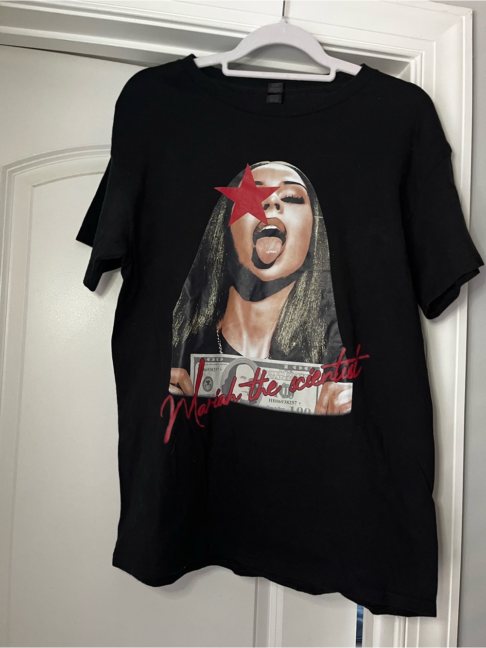 Black Graphic Men’s Tee with Mariah The Scientist
